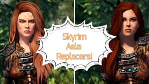 兩個女性 Skyrim 戰士角色，紅髮、身穿盔甲，身處森林環境中。 — 艾莉塔：戰鬥天使 壁紙