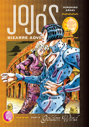 JoJo的奇妙冒險角色在羅馬競技場前 — iPhone Duo 壁紙