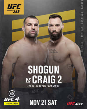 UFC 255海報， featuring 拳手Shogun vs Craig 2進行輕重量級比賽。 — 運動 壁紙
