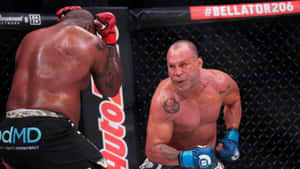 Bellator比賽期間，籠中的兩名MMA拳手。 — 終極格鬥冠軍賽 壁紙