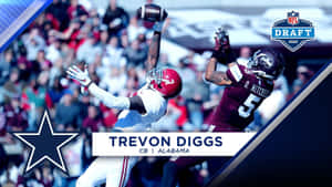 足球員在日間比賽中跳起接球。 — Stefon Diggs 壁紙