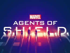 六位Marvel Agents of S.H.I.E.L.D.角色站在一條發光的未來感隧道中。 — 騎士 壁紙