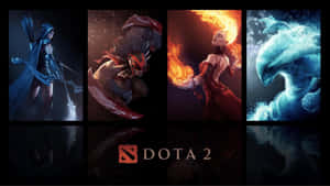 在黑暗奇幻藝術中揮舞元素力量的 Dota 2 英雄。 — 電玩遊戲 GIF 壁紙