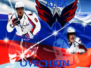 Alex Ovechkin 穿著華盛頓首都隊制服，帶有球隊標誌和愛國色彩。 — 運動 壁紙