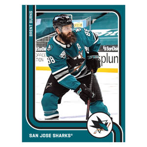 Brent Burns 穿著聖荷西鯊魚隊球衣在冰球場上 — 運動 壁紙