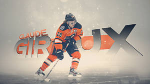 冰球運動員 Claude Giroux 在雪地比賽中於冰面上滑行。 — 運動 壁紙