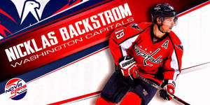 冰球運動員 Nicklas Backstrom 身穿 Washington Capitals 裝備在冰上。 — 冰上曲棍球 GIF 壁紙