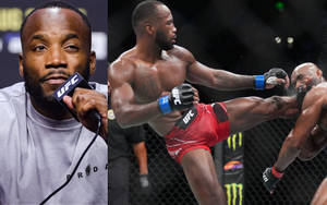 UFC拳手在混合武術比賽中說話並踢擊。 — 酷 壁紙
