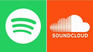 Spotify和SoundCloud應用程式標誌並排 — 16:9 壁紙