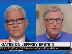 Anderson Cooper 和 Bill Gates 在新聞採訪中討論 Jeffrey Epstein。 — 比爾蓋茲 壁紙