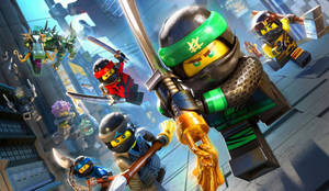 LEGO Ninjago忍者與怪物在未來城市中戰鬥 — 樂高旋風忍者 壁紙