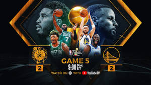 NBA總決賽第五場對決：波士頓塞爾提克對金州勇士，比分2-2。 — 波士頓塞爾提克 壁紙