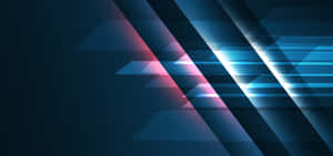 帶有發光藍色和粉紅色光條的抽象數位藝術作品。 — 部落衝突：皇室戰爭 壁紙