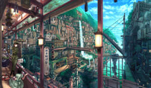 動漫城市背景