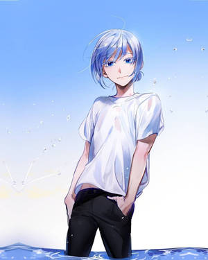 動漫藍色男孩