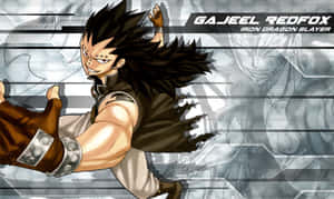 動漫戰士 Gajeel Redfox 以戰鬥姿態展現，帶有尖刺頭髮和金屬護腕。 — 鬼殺隊 善逸 壁紙