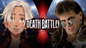 動漫角色與1980年代摔角手在Death Battle標誌分割畫面中。 — 克洛伊·卡戴珊 壁紙
