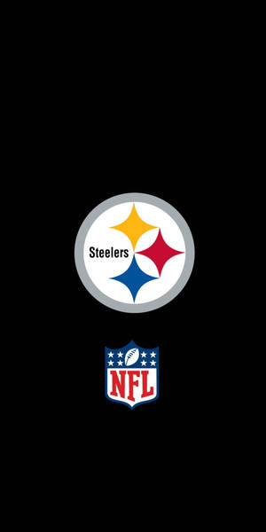 黑色背景上的匹茲堡鋼人隊標誌和NFL盾牌 — NFL 美式足球 壁紙