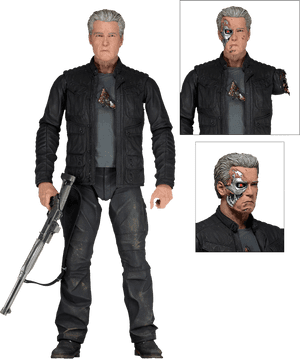 終結者動作人偶，機械面孔及步槍