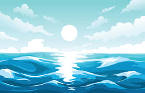 海洋藍色背景 — 海景 壁紙