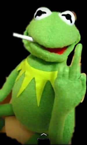 #kermit #青蛙 #布偶 #布偶秀 - 柯米特青蛙比中指，高清PNG下載 — 笑得誇張 壁紙
