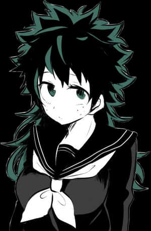 單色 Deku 立體肖像
