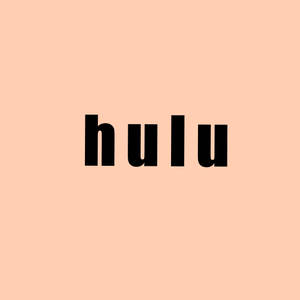 蜜桃色背景上的黑色文字 Hulu 標誌 — 乾淨 壁紙