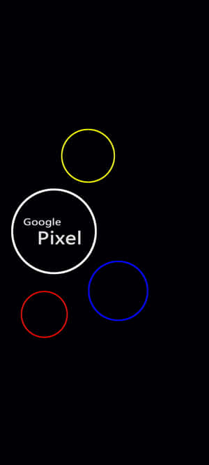 四個彩色圓圈，白色圓圈內有Google Pixel文字，背景為黑色。 — iPhone Air 壁紙