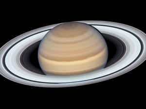 土星在深空中帶有顯著的光環。 — 土星 壁紙