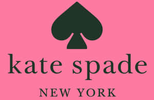 Kate Spade New York 標誌，粉紅色背景上有黑色黑桃。 — Kate spade 壁紙