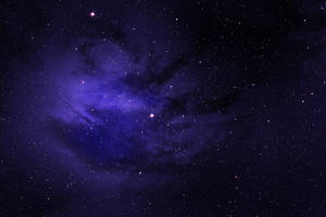 夜空中與星辰一同閃耀的廣闊紫色星雲。 — 星空動畫 壁紙