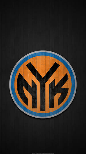 深色木背景上的New York Knicks籃球隊標誌。 — 湖人隊標誌 壁紙