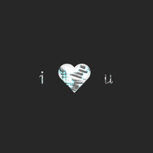 帶有扭曲心形符號的「i love u」故障藝術。 — 美學愛心 壁紙