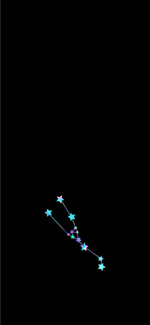 黑色背景上的彩色星座圖案。 — Galaxy S22 Ultra 壁紙