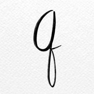 在紋理白紙上用黑色墨水手寫的字母 Q。 — 字母 V 壁紙