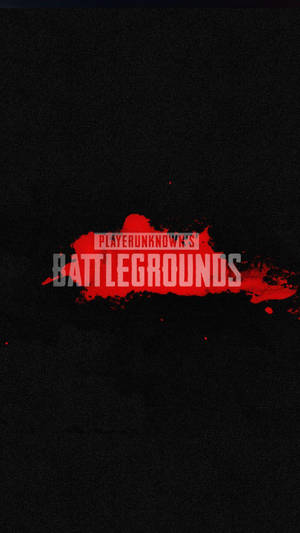 黑色背景上帶有紅色潑濺的 PlayerUnknown's Battlegrounds 遊戲標誌。 — 遊戲玩家標誌 壁紙