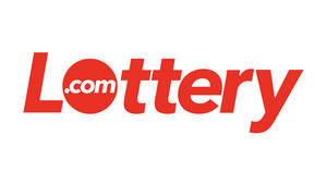 白色背景圓圈內帶有 dot com 的紅色 Lottery.com 標誌 — 樂透彩券 壁紙