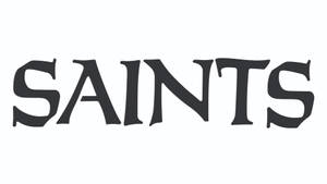 白色背景上的粗體黑色襯線文字 SAINTS — 紐奧良聖徒 壁紙