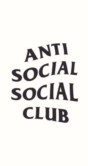 在白色背景上，以風格化黑色文字顯示Anti Social Social Club。 — 悟空黑 iPhone 壁紙
