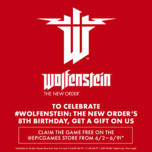 Wolfenstein The New Order 在 Epic Games Store 上提供免費遊戲的宣傳廣告。