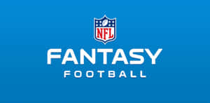 藍色背景上的NFL Fantasy Football標誌 — 4K 足球 壁紙