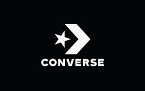 黑色背景上的白色Converse品牌標誌 — 省電 壁紙