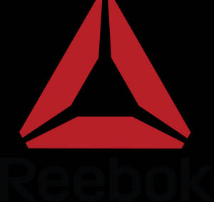 黑色背景上的紅色和黑色Reebok標誌。 — 銳步 壁紙