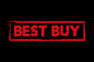 黑色背景上帶有磨損邊緣的紅色Best Buy標誌。 — 最佳購買 壁紙