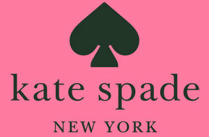 Kate Spade New York 標誌，粉紅色背景上有綠色黑桃 — Kate spade 壁紙