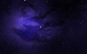 夜空中充滿星星的紫色星雲。 — 太空 壁紙