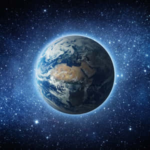 從太空看到的地球，被星星環繞 — 太空美學動圖 壁紙