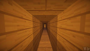 4K Minecraft木製走廊
