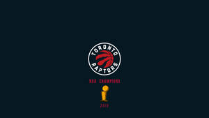 多倫多暴龍隊2019年NBA冠軍標誌，深色背景上有獎盃。 — 克里夫蘭騎士隊 壁紙