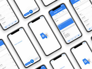 一系列智慧型手機展示Google翻譯應用程式介面及翻譯範例。 — 曉組織手機 壁紙